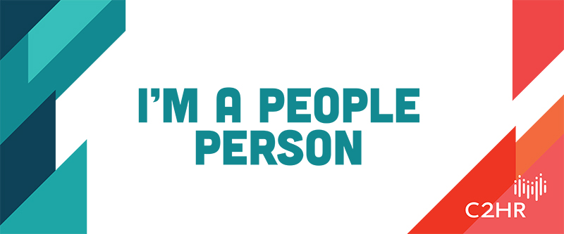 Photo prop that says "I'm a people person".