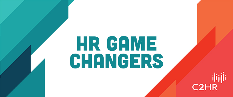 Photo prop that says "HR Game Changers".