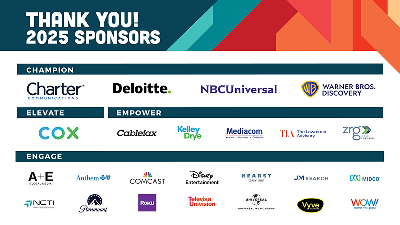 Thank you to our Sponsors, with 3 tiers of client logos.