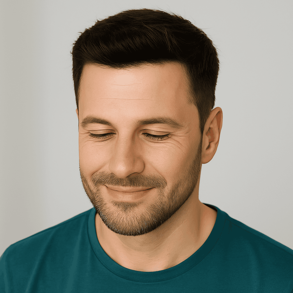 Greffe capillaire en Turquie : résultat esthétique naturel et dense Résultat final d’une greffe de cheveux réussie en Turquie sur un patient jeune