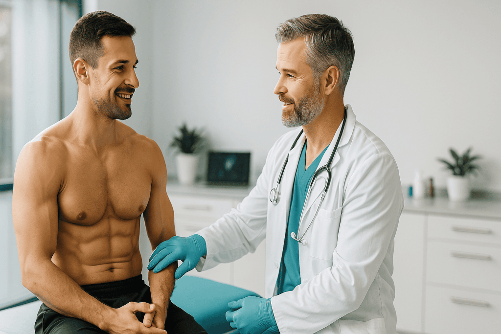 Chirurgia addominale in Turchia: chirurgo e paziente per definizione muscolare six pack