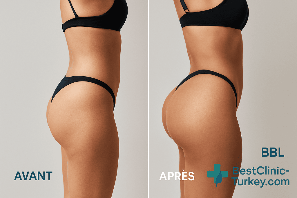 Résultats avant et après BBL en Turquie – vue profil