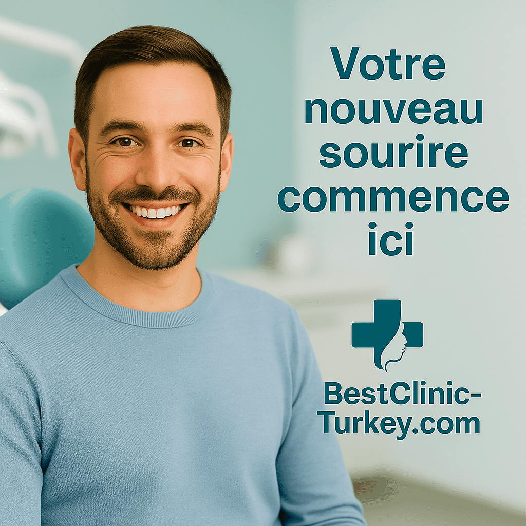 Patient souriant après une greffe osseuse dentaire en Turquie