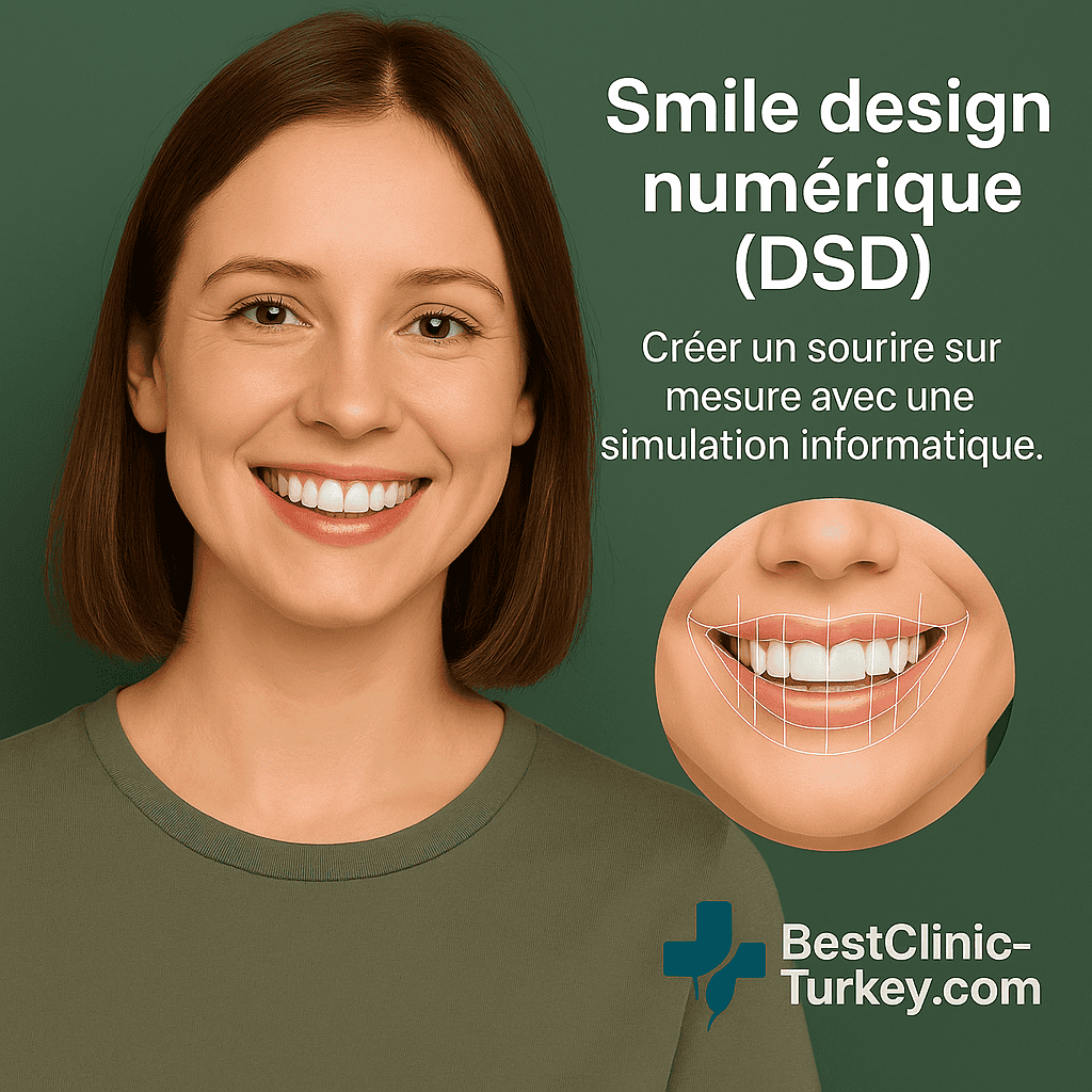 Femme souriante présentant un sourire harmonieux grâce au Smile Design Numérique (DSD) en Turquie