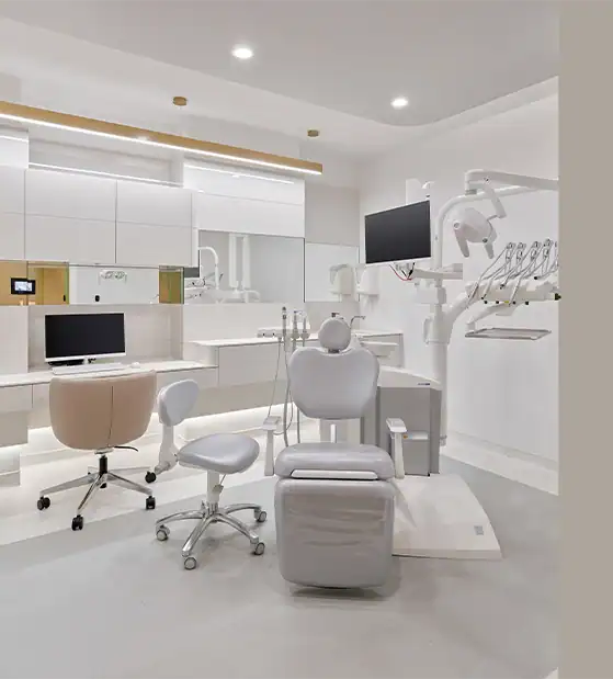 Studio dentistico all'avanguardia con attrezzature digitali per impronte dentali 3D