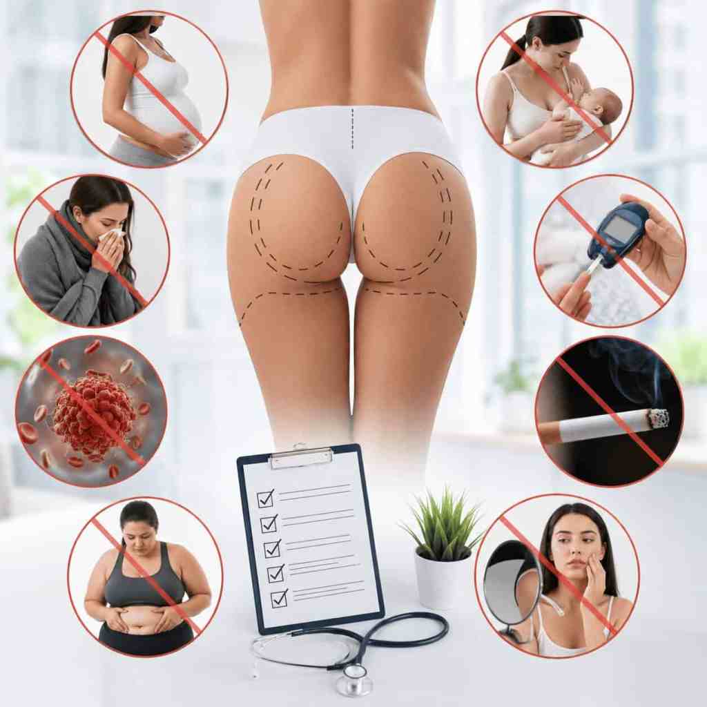 Consulto medico prima di un lifting dei glutei in Turchia con illustrazione delle principali controindicazioni all'intervento e valutazione dello stato di salute.