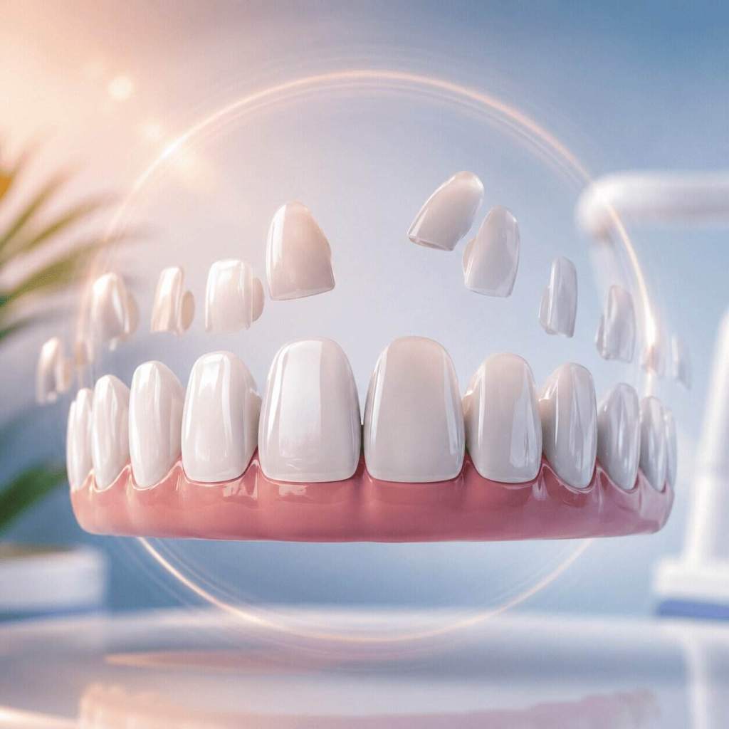 Comparaison de différentes quantités de facettes dentaires selon l’étendue du sourire