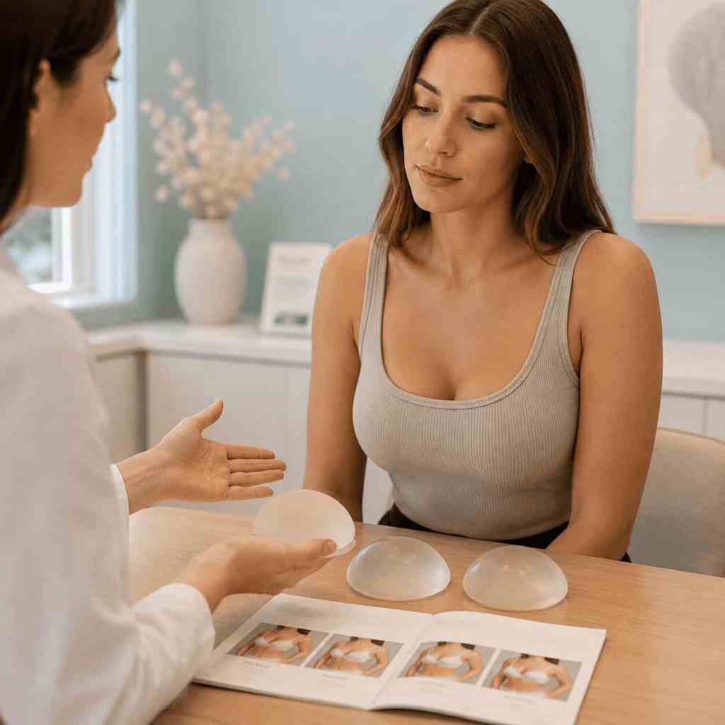 Consultation sur la correspondance entre volume des implants mammaires en cc et taille de bonnet