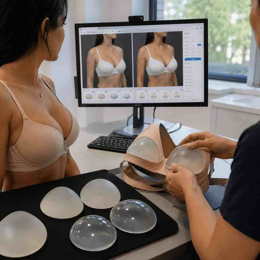 Prova con sizer e simulazione 3D per scegliere la dimensione delle protesi mammarie
