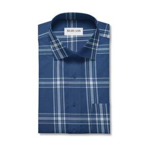 Blue Cotton Checkered Shirt Fabric