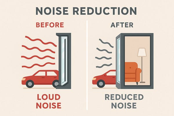 Double Glazed Window Benefits: The Complete South African Guide for Energy Savings, Noise Reduction & Home Comfort 3 Double Glazed Windows and Ceiling Insulation Block Outdoor Noise Entering the home