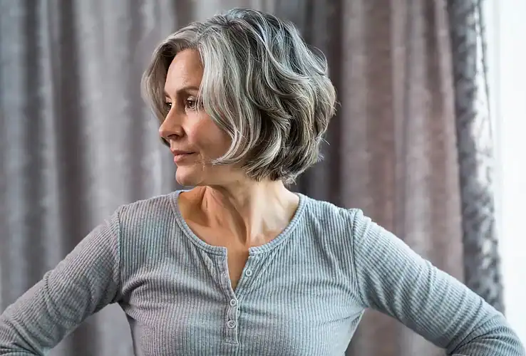 Coupe de cheveux gris dégradé
