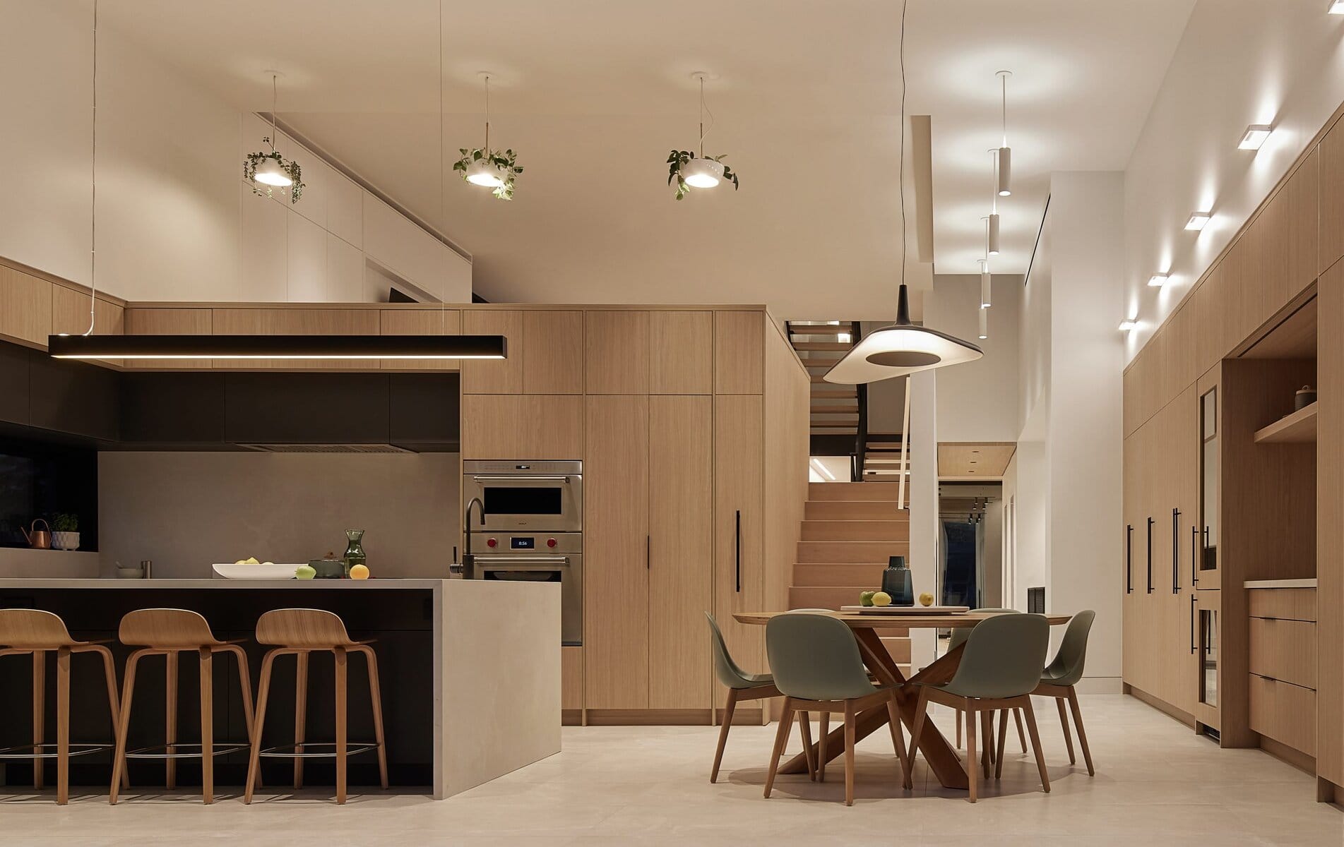 Mars House by Dark Tools & Studio Lau - Luceplan Soleil - Deltalight - Backspace II Single Pendant Light