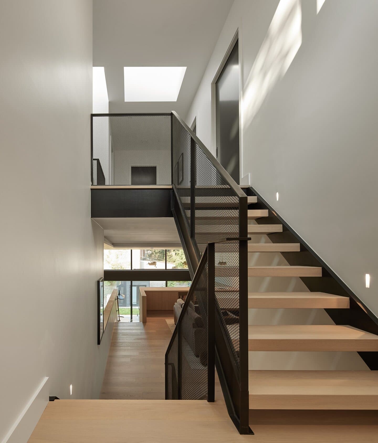 Mars House by Dark Tools & Studio Lau Gypsum Recessed Wall Step light