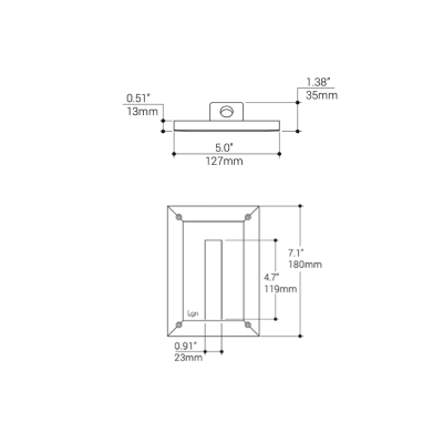 vanilla-gypsum trimless steplight- long-cartoon