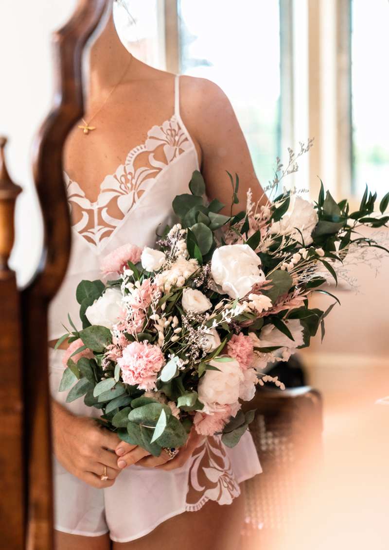 dried flower wedding bridal bouquet florals