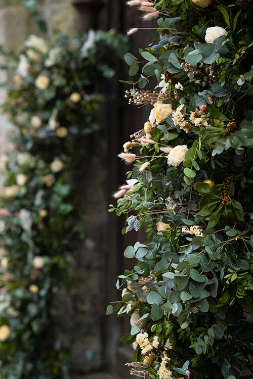 floral door framing flowers dorset