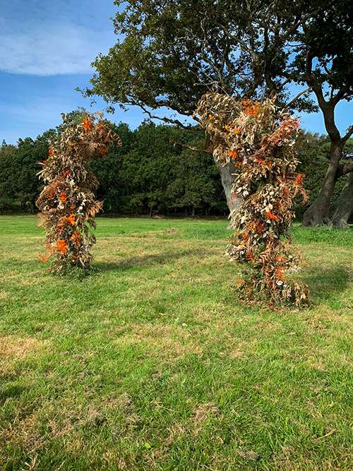 outdoor event floral styling
