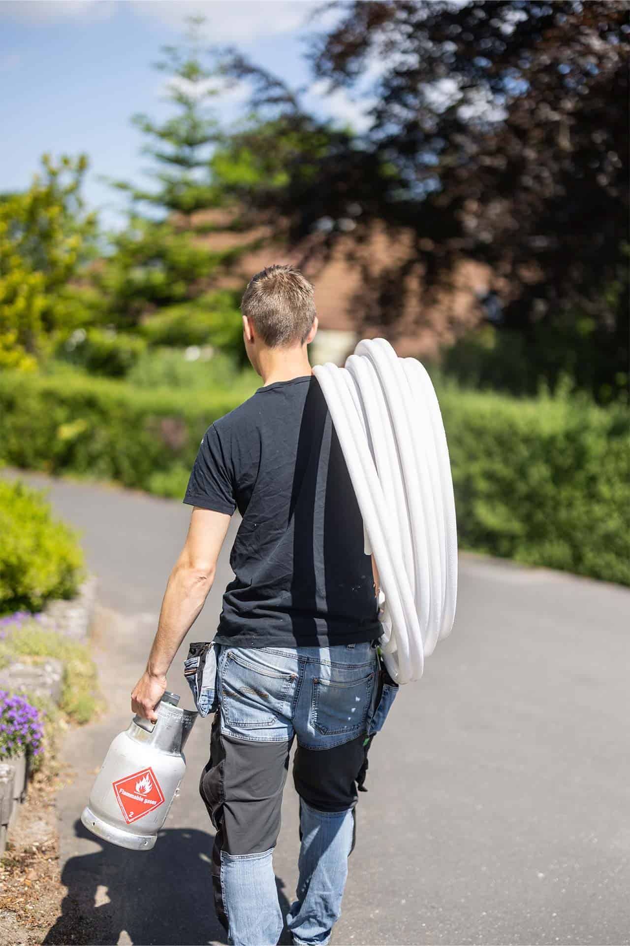 Martin igang med arbejde