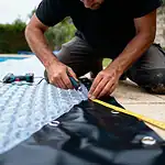 comment coudre une bâche à bulle 1