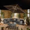 Nova Galaxy LED Rectangular Cantilever Parasol - 4x3m