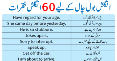 60 English Conversation Sentences Translated in Urdu