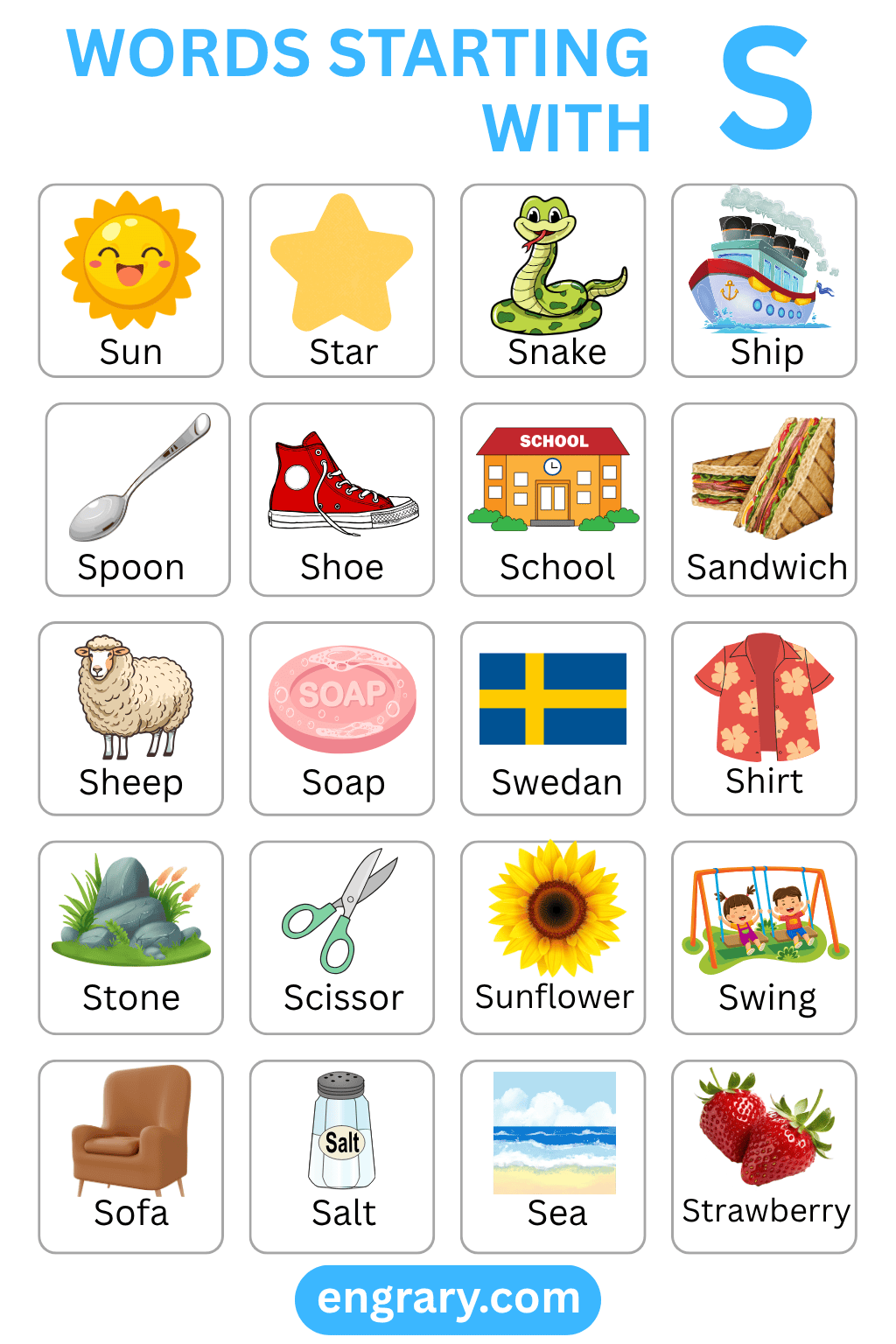 Words starting with S in English
