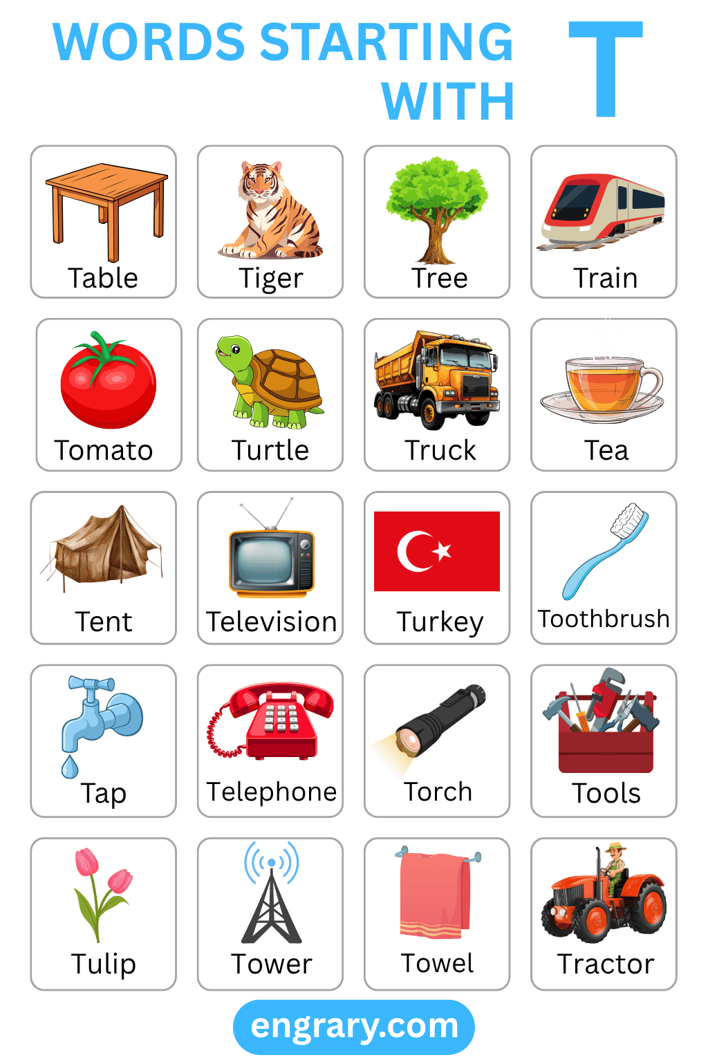 Words starting with T