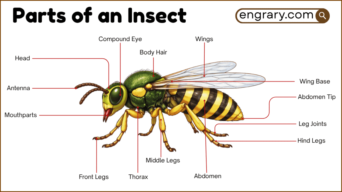 Parts of an Insect With Names, Functions, and Labeled Diagram • Engrary