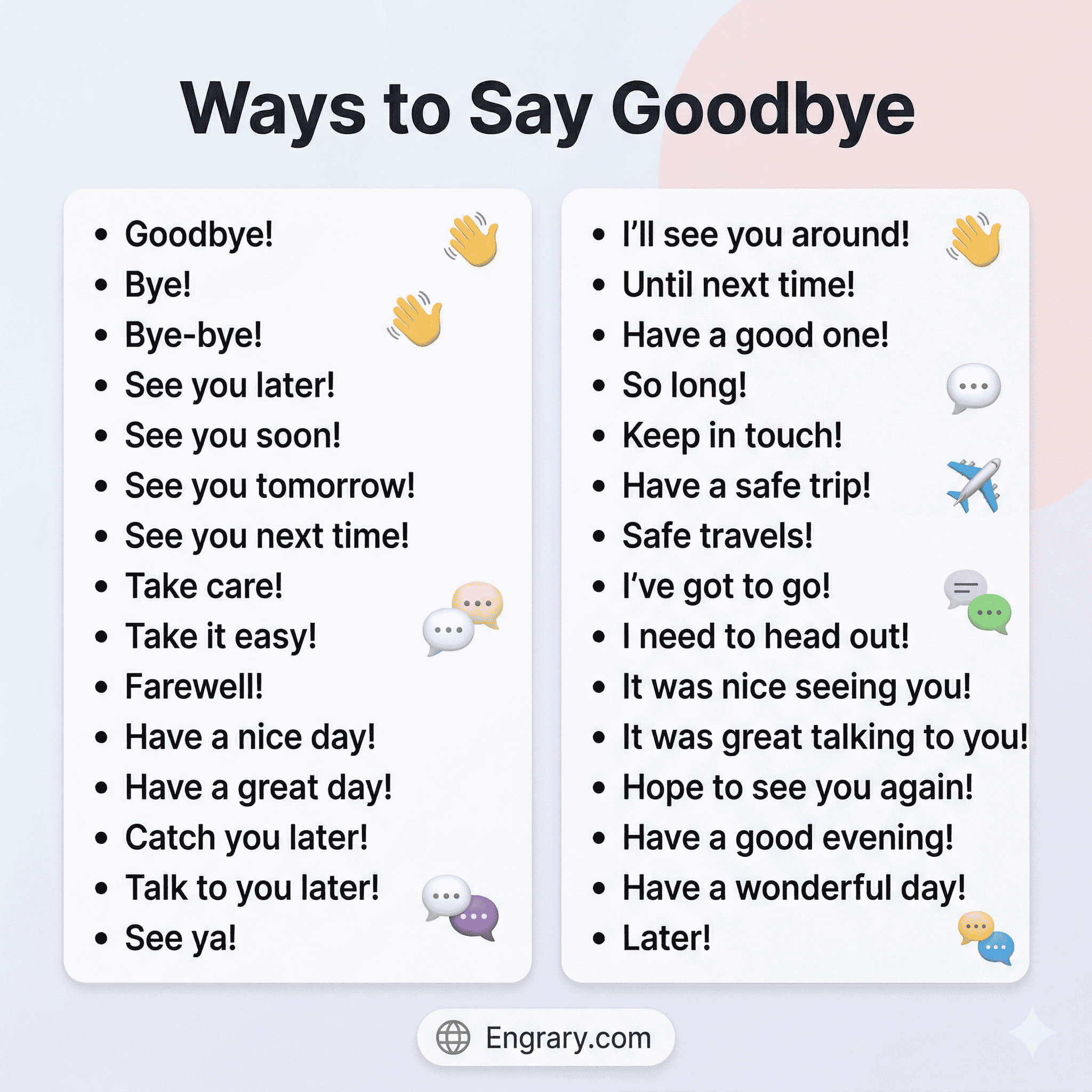 50 plus formal and casual ways to say goodbye in English for daily and professional situations