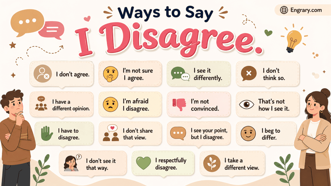 Polite and Formal Ways to Say I Disagree in English • Engrary