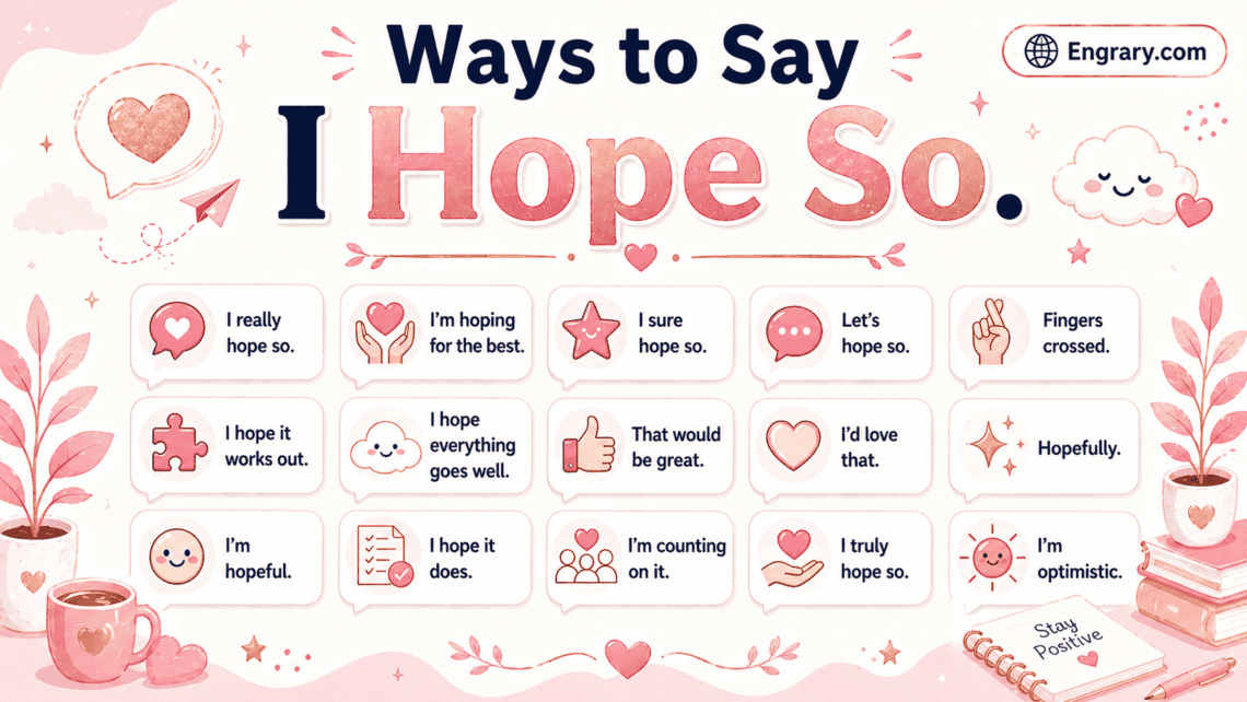 77 I hope so alternatives for replies and texts with natural phrases for casual chats, professional messages, and everyday conversations.