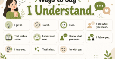 Complete list of other ways to say I understand in English for formal and casual situations
