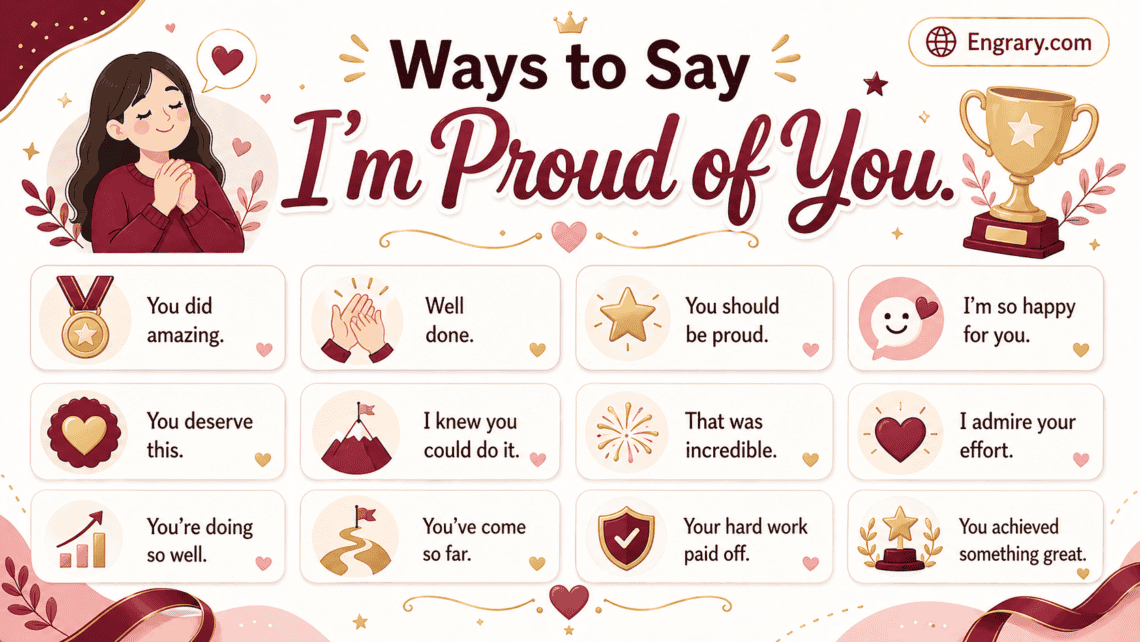 Other ways to say I’m proud of you in English with heartfelt, casual, professional, and encouraging phrases.