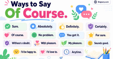 Complete list of other ways to say of course in English for formal and casual situations