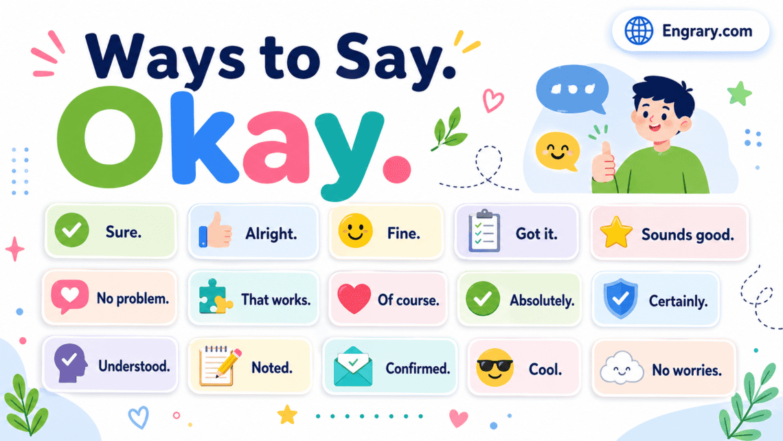 Complete list of other ways to say okay in English for every situation