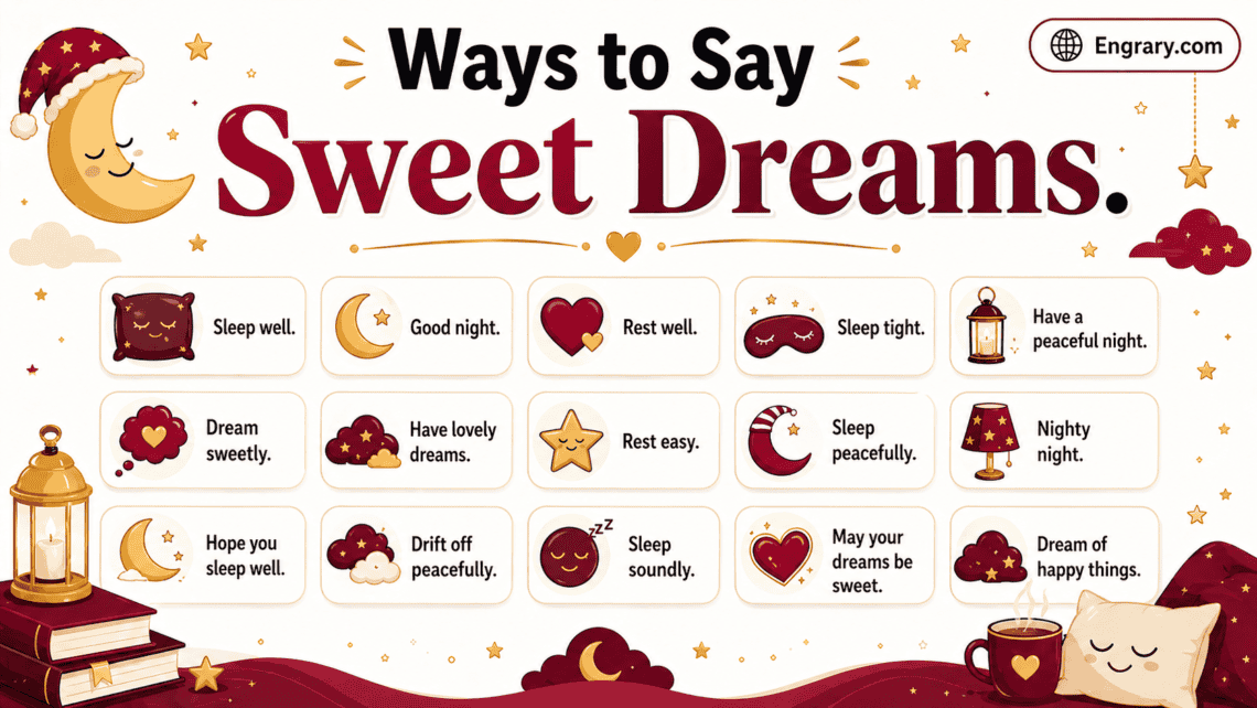 Goodnight wishes that sound sweet and natural with bedtime phrases for romantic texts, friends, kids, family, and peaceful sleep.