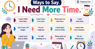 Polite ways to say “I need more time” in English with respectful phrases for deadlines, decisions, replies, meetings, school, and work.
