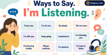 Best alternatives to “I’m listening” in English with polite, professional, supportive, active-listening, and customer-service phrases.