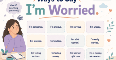 Other ways to say “I’m worried” in English with polite, professional, casual, emotional, health, safety, and text-friendly phrases.