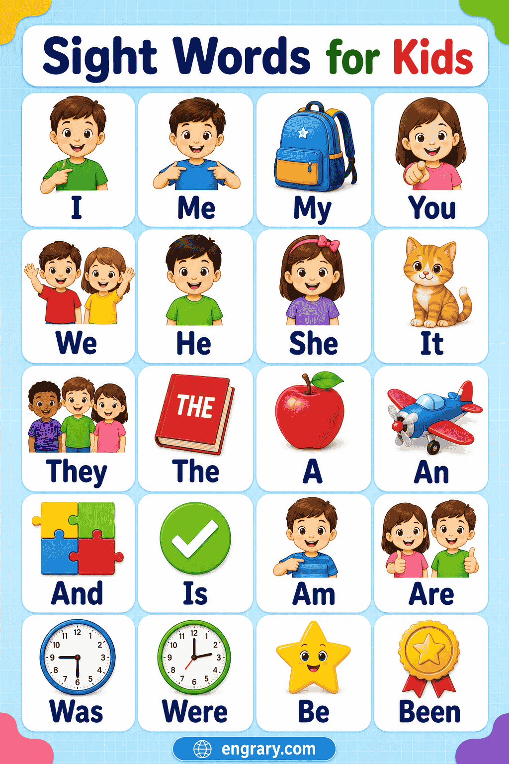 100+ Sight Words for Kids Lists, Meanings, and Examples