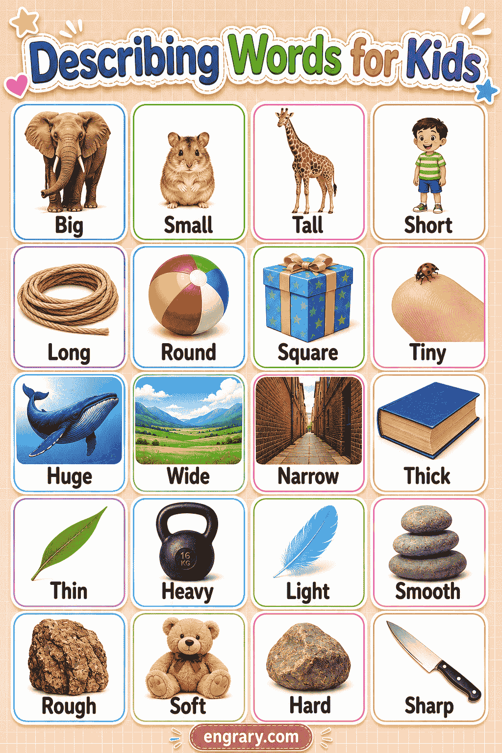 Describing Words for Kids in English