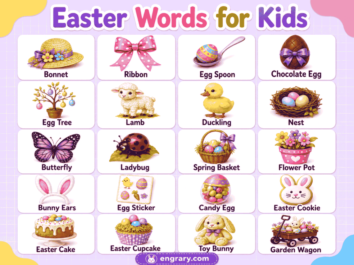 Easter Words for Kids List, Meanings & Pictures