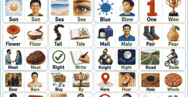 Homophones for Kids List, Meanings, and Pictures