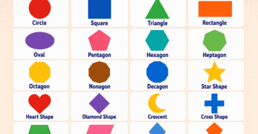 50+ Shape Names for Kids 2D, 3D, and Real-Life Examples