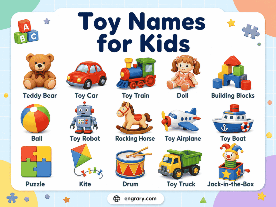 80 Common Toy Names for Kids with Uses and Pictures