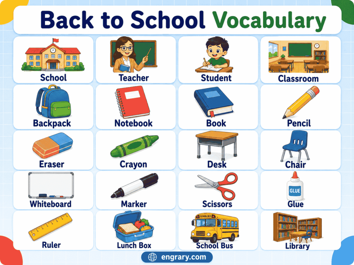 Back-to-School Vocabulary for Kids: First-Day Feelings & Routines