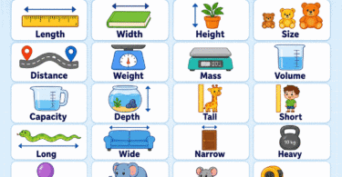 Measurement Words for Kids Length, Weight, Capacity & Time