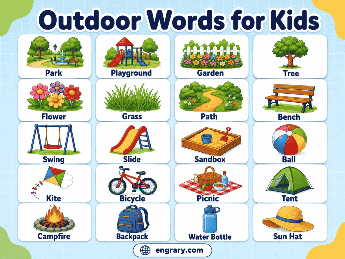 Outdoor Words for Kids: Easy Outside Vocabulary & Examples 