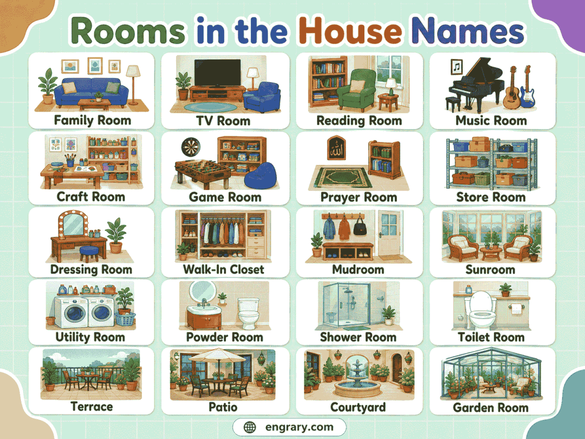 Rooms in a House: 30 Common Names, Meanings & Uses